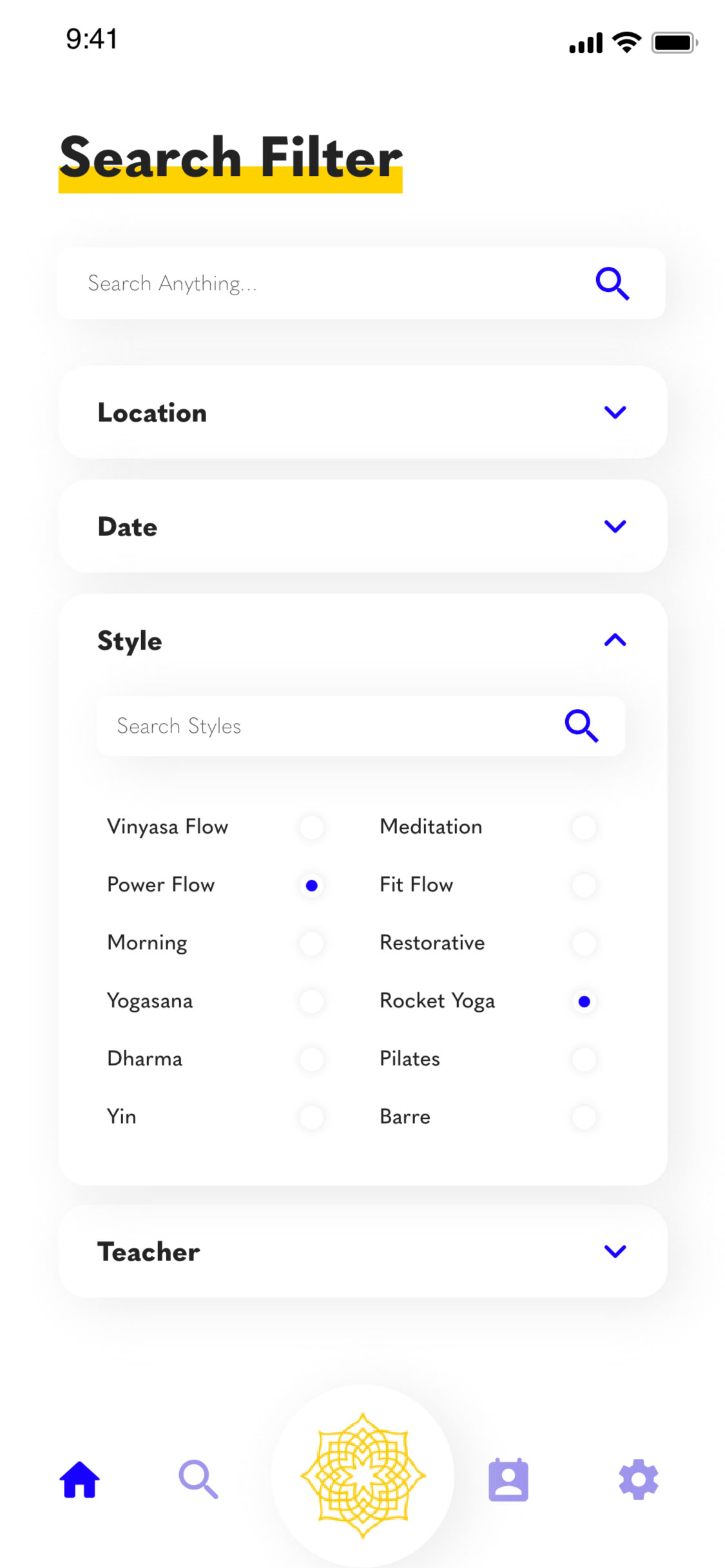 Designed policy dashboard